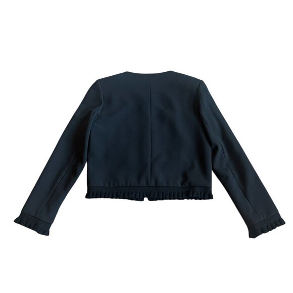 Sandro Cropped Length Zip-Down Blazer Jacket Office Professional Size 36 Small - Picture 6 of 11